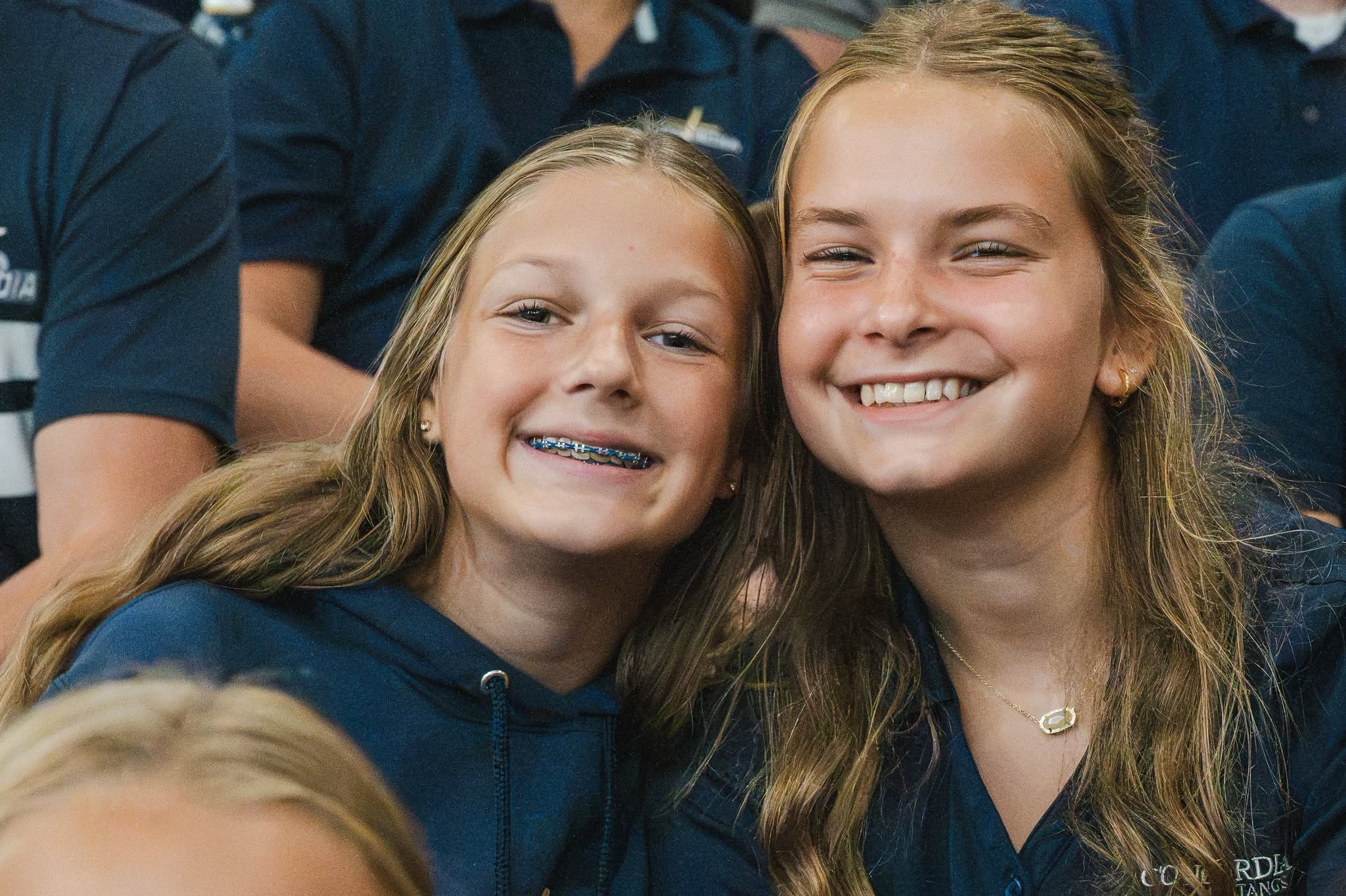 Two Concordia students smiling together